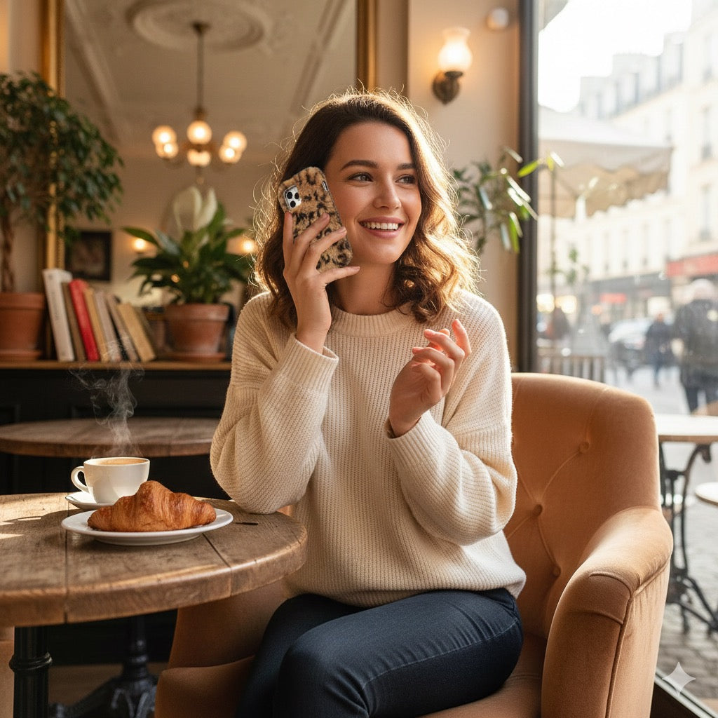 Plush Leopard Print Phone Case