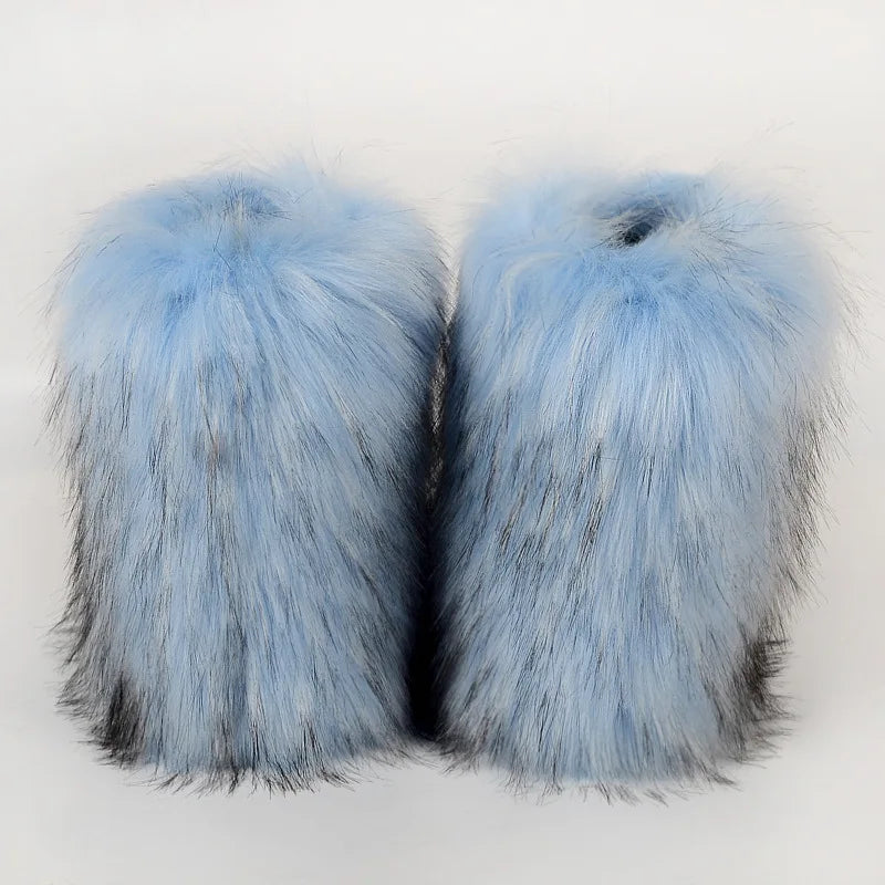 Luxury fur short boots