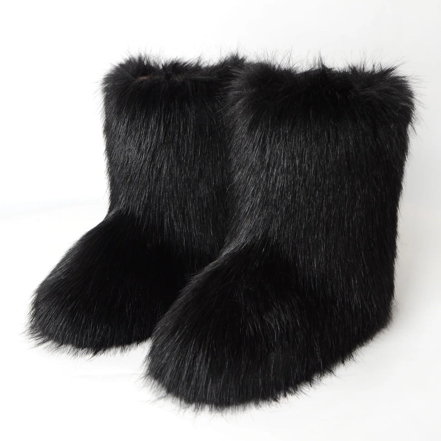 Luxury fur short boots
