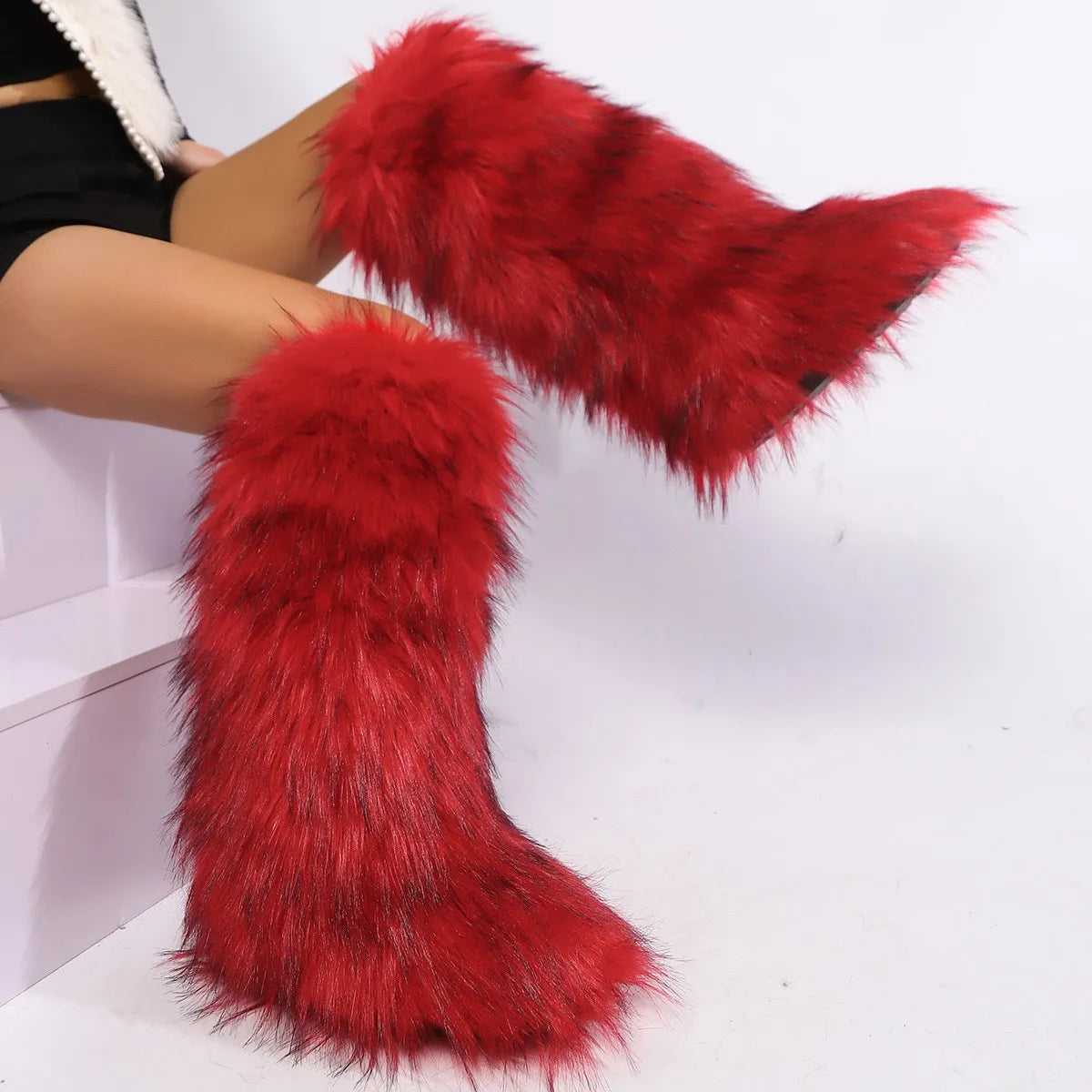 Luxury fur boots