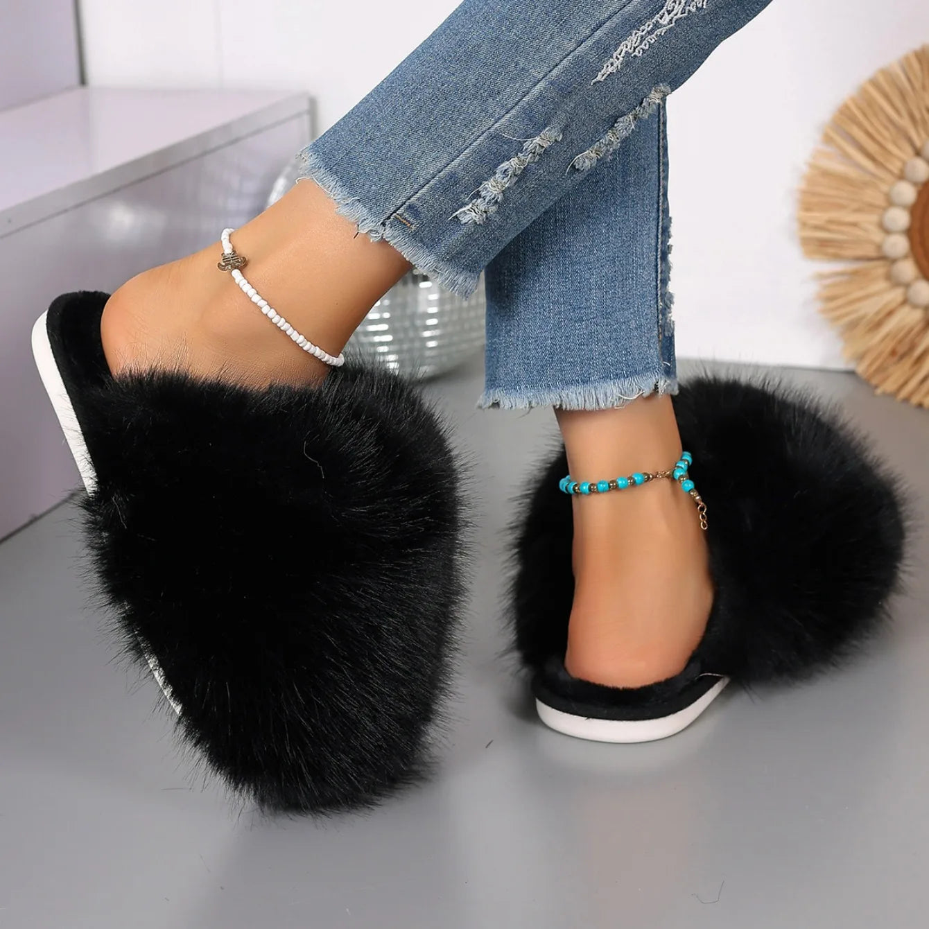 Fur Slippers