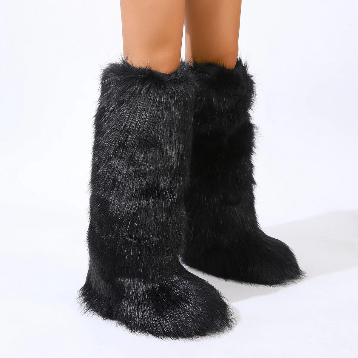 Luxury fur boots