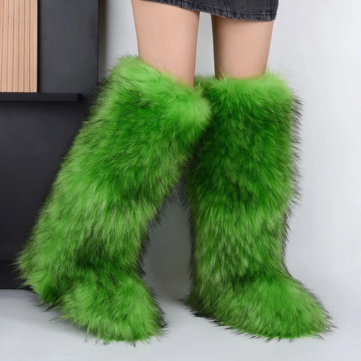 Luxury fur boots