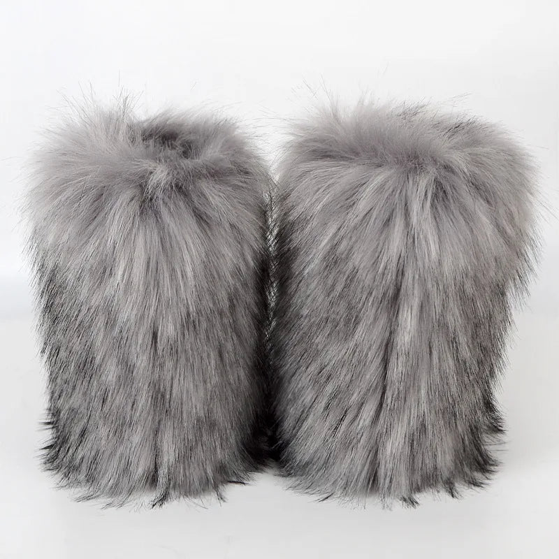 Luxury fur short boots