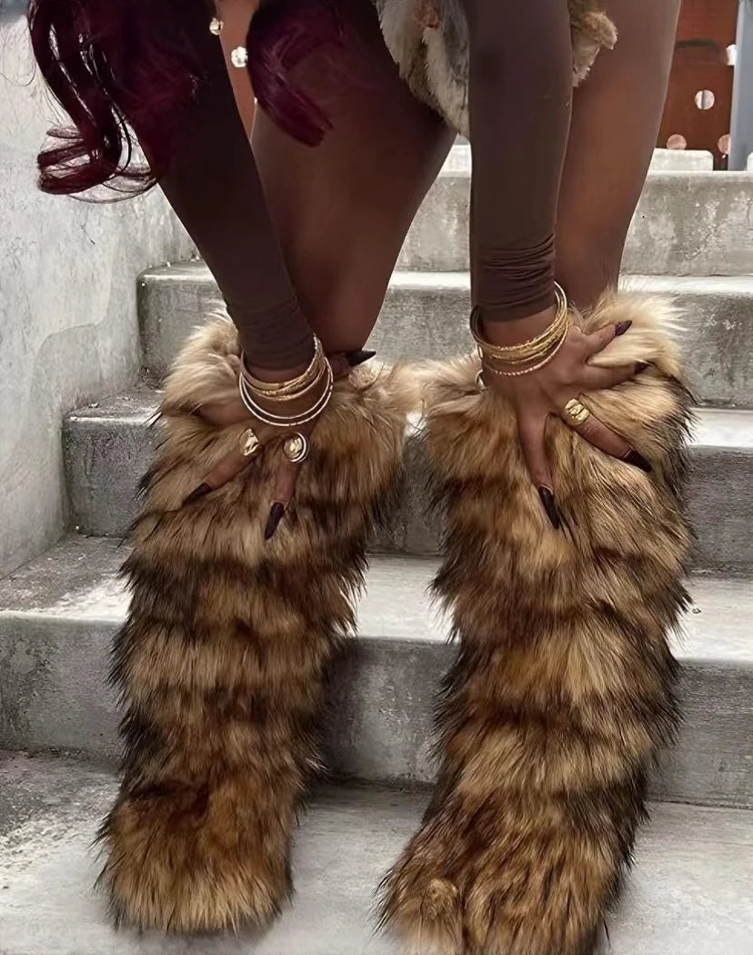 Luxury fur boots