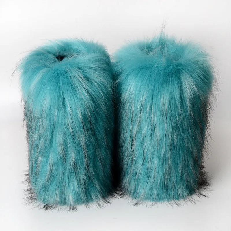 Luxury fur short boots