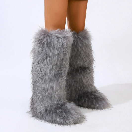 Luxury fur boots
