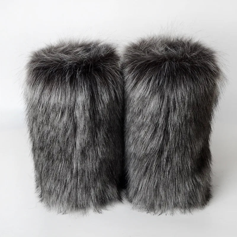 Luxury fur short boots