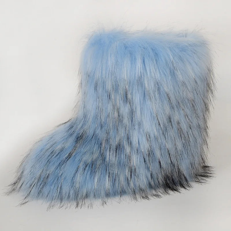 Luxury fur short boots