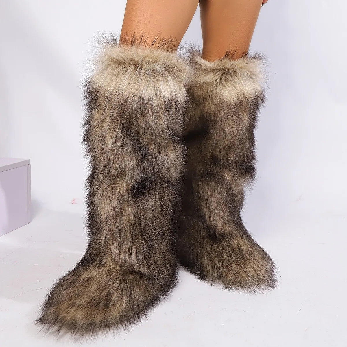 Luxury fur boots
