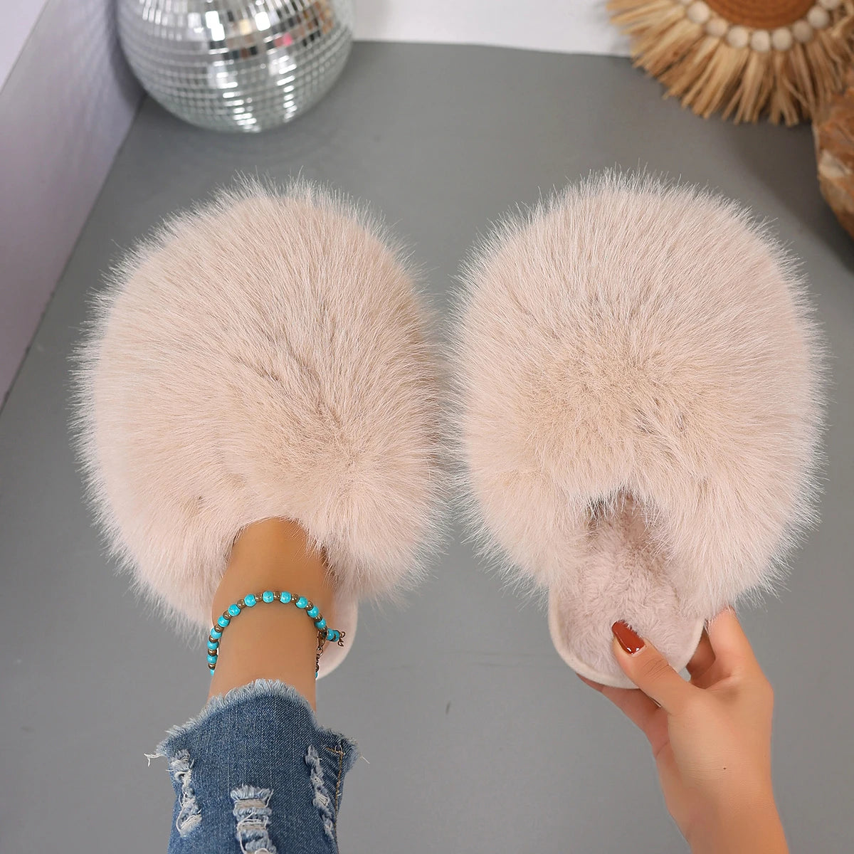 Fur Slippers