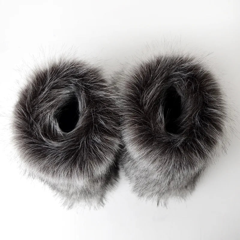 Luxury fur short boots