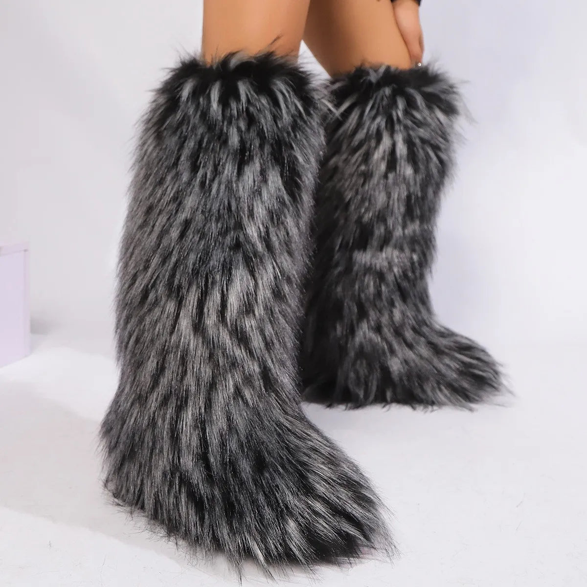 Luxury fur boots